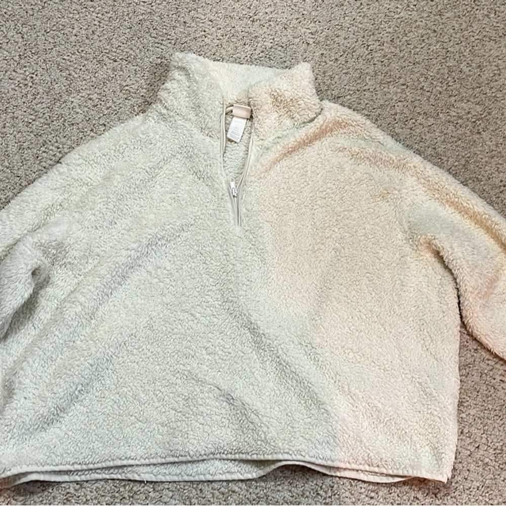 H&M Cream Fleece Sweatshirt